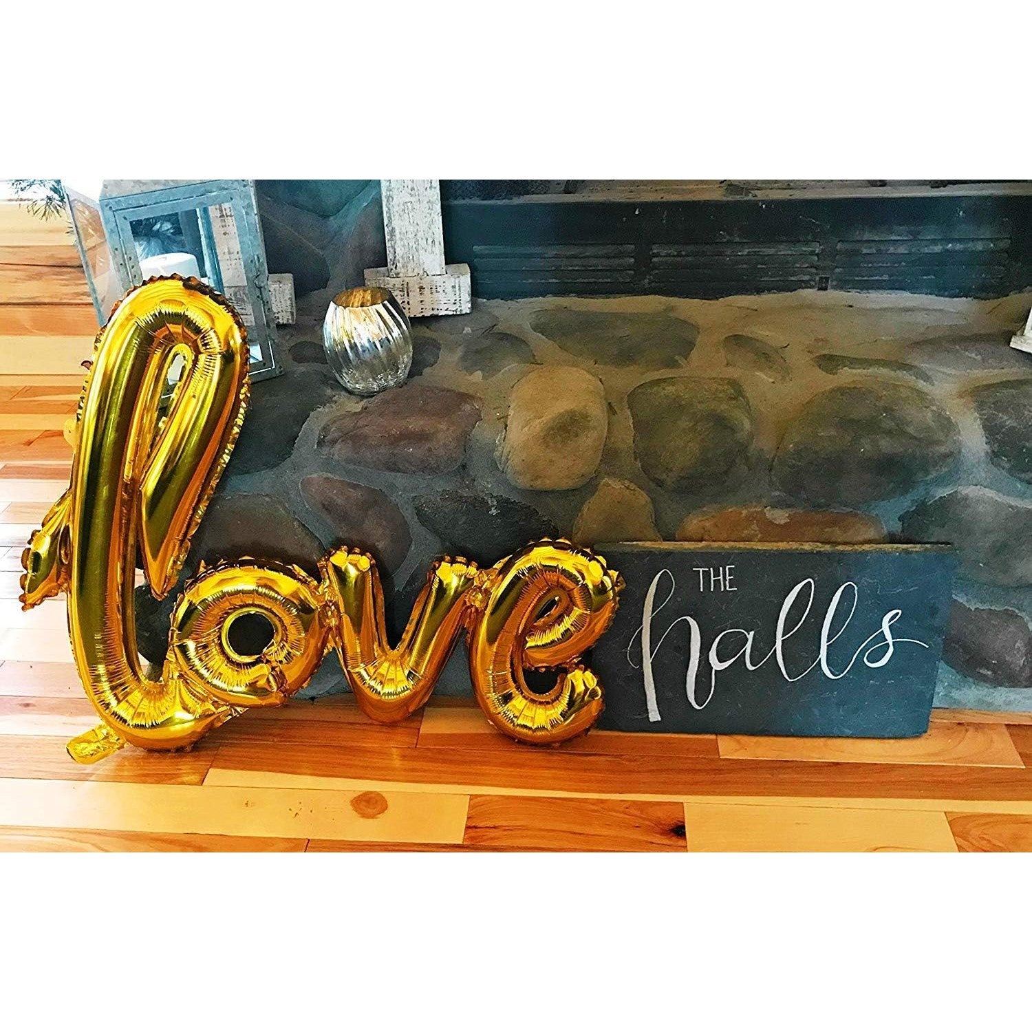 Balon din Folie Metalizata, Flippy, Model Love scris de mana, 102x65 cm, Tematica Ziua Îndrăgostiților, Ambalaj