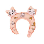 Balon din Folie Metalizata, Flippy, Tip Coronita cu Urechi, Model Hello Kitty, Ambalaj Individual, Pai Inclus, Umflare