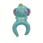 Balon din Folie Metalizata, Flippy, Tip Coronita, Model Elefant, Ambalaj Individual, Pai Inclus, Umflare cu Aer sau