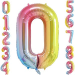 Balon din Folie Metalizata Gradient Flippy, Figurina Cifra, Tema Aniversare 100 cm, Ambalaj Individual, Pai inclus,