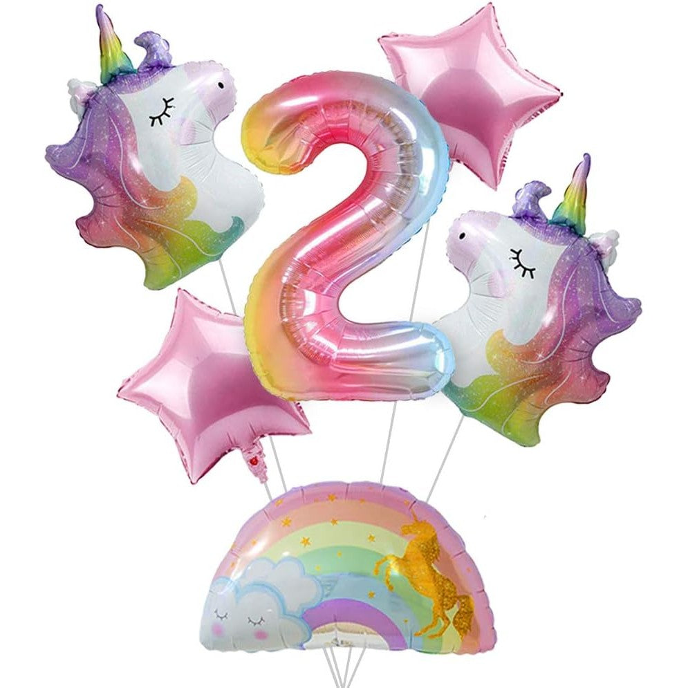 Balon din Folie Metalizata Gradient Flippy, Figurina Cifra, Tema Aniversare 100 cm, Ambalaj Individual, Pai inclus,