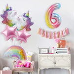 Balon din Folie Metalizata Gradient Flippy, Figurina Cifra, Tema Aniversare 100 cm, Ambalaj Individual, Pai inclus,
