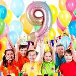 Balon din Folie Metalizata Gradient Flippy, Figurina Cifra, Tema Aniversare 100 cm, Ambalaj Individual, Pai inclus,
