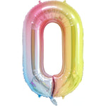 Balon din Folie Metalizata Gradient Flippy, Figurina Cifra, Tema Aniversare 100 cm, Ambalaj Individual, Pai inclus,