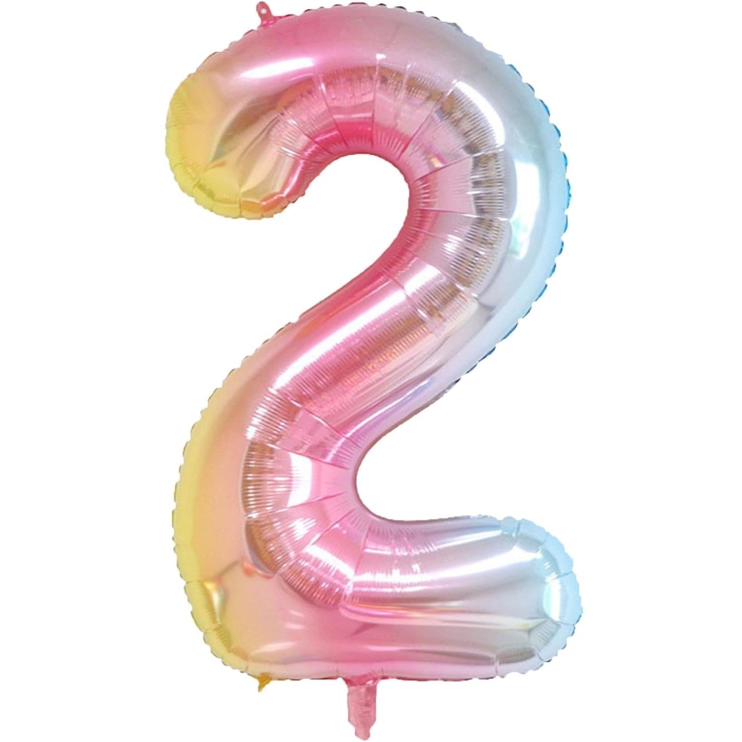 Balon din Folie Metalizata Gradient Flippy, Figurina Cifra, Tema Aniversare 100 cm, Ambalaj Individual, Pai inclus,