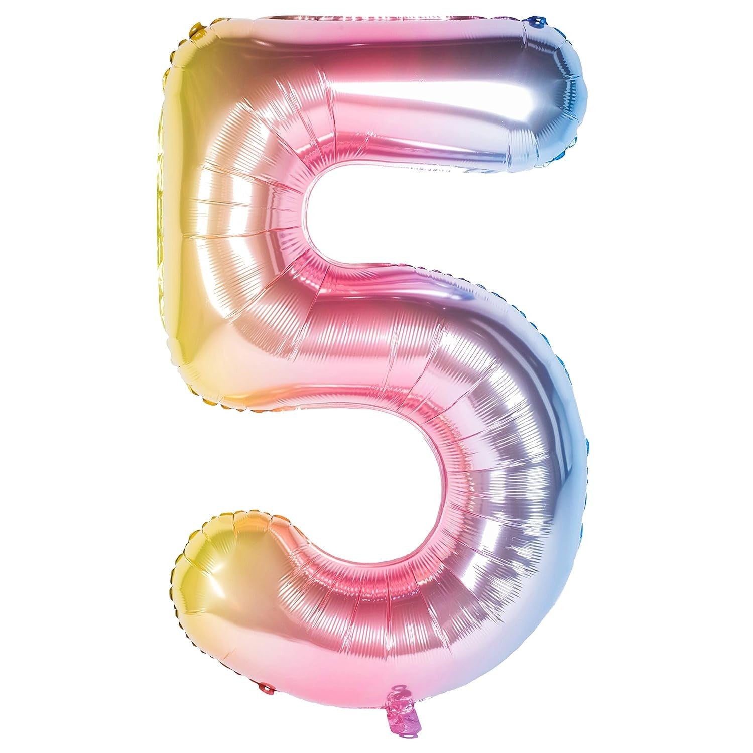 Balon din Folie Metalizata Gradient Flippy, Figurina Cifra, Tema Aniversare 100 cm, Ambalaj Individual, Pai inclus,
