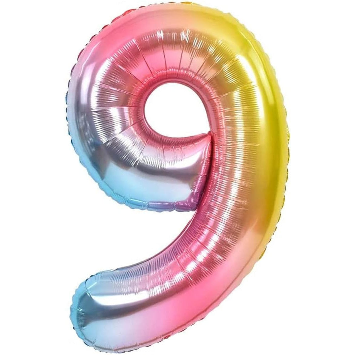 Balon din Folie Metalizata Gradient Flippy, Figurina Cifra, Tema Aniversare 100 cm, Ambalaj Individual, Pai inclus,