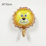 Balon din Folie Metalizata, Flippy, Mini Figurine Animalute, Model Leu, Tematica Aniversare, 34x43 cm, Ambalaj