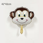 Balon din Folie Metalizata, Flippy, Mini Figurine Animalute, Model Maimutica, Tematica Aniversare, 42x42 cm, Ambalaj