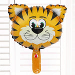 Balon din Folie Metalizata, Flippy, Mini Figurine Animalute, Model Tigru, Tematica Aniversare, 38x31 cm, Ambalaj