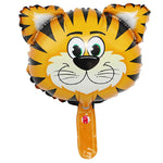 Balon din Folie Metalizata, Flippy, Mini Figurine Animalute, Model Tigru, Tematica Aniversare, 38x31 cm, Ambalaj