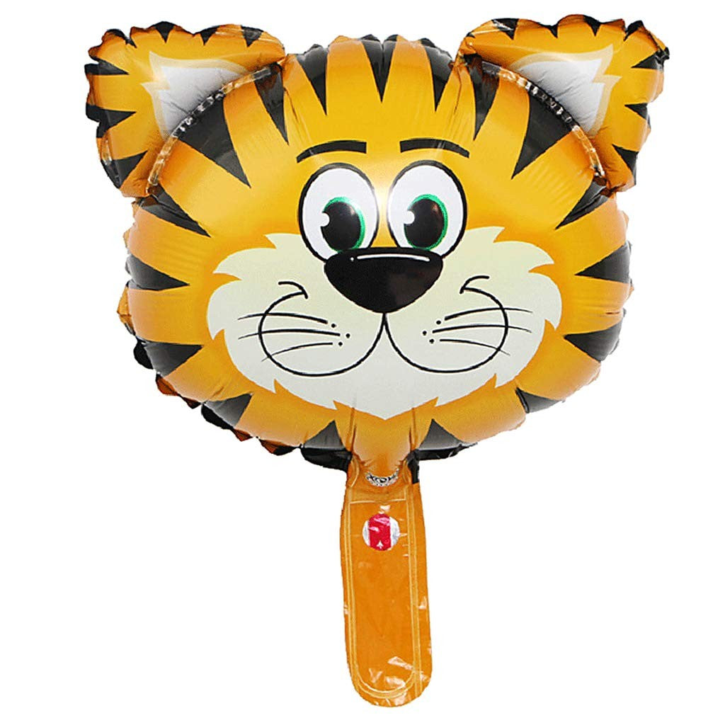 Balon din Folie Metalizata, Flippy, Mini Figurine Animalute, Model Tigru, Tematica Aniversare, 38x31 cm, Ambalaj