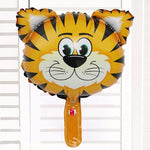 Balon din Folie Metalizata, Flippy, Mini Figurine Animalute, Model Tigru, Tematica Aniversare, 38x31 cm, Ambalaj