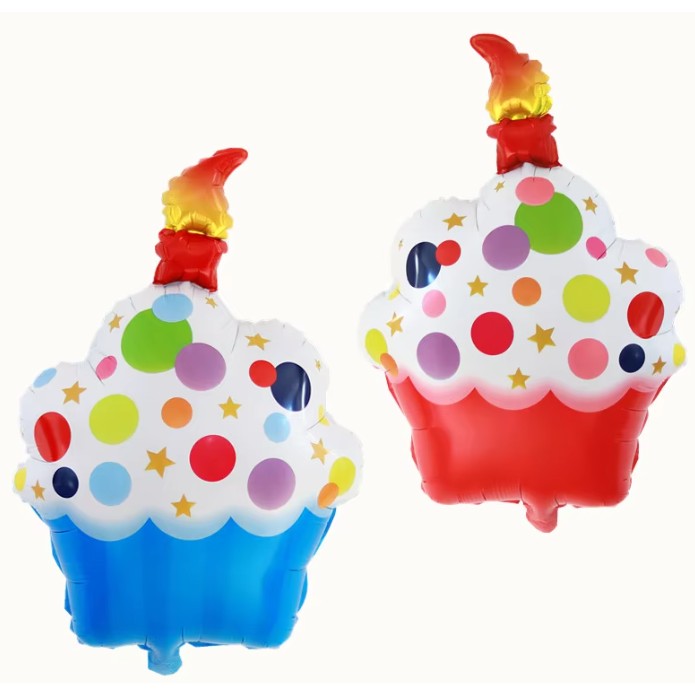 Balon din Folie Metalizata, Flippy, Figurine Dulciuri, Model 1, Tematica Prajitura Aniversara, 68x44 cm, Ambalaj