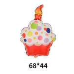 Balon din Folie Metalizata, Flippy, Figurine Dulciuri, Model 2, Tematica Prajitura Aniversara, 68x44 cm, Ambalaj