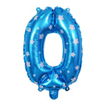 Balon din Folie Metalizata Flippy, Figurina Cifra, Imprimeu Stele, Tema Aniversare 80 cm, Ambalaj Individual, Pai
