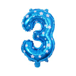 Balon din Folie Metalizata Flippy, Figurina Cifra, Imprimeu Stele, Tema Aniversare 80 cm, Ambalaj Individual, Pai
