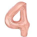 Balon din Folie Metalizata Flippy, Figurina Cifra, Tema Aniversare 100 cm, Ambalaj Individual, Pai inclus, Umflare cu