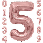 Balon din Folie Metalizata Flippy, Figurina Cifra, Tema Aniversare 100 cm, Ambalaj Individual, Pai inclus, Umflare cu