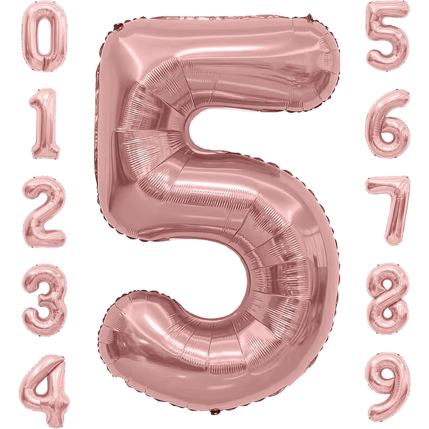 Balon din Folie Metalizata Flippy, Figurina Cifra, Tema Aniversare 100 cm, Ambalaj Individual, Pai inclus, Umflare cu