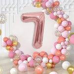 Balon din Folie Metalizata Flippy, Figurina Cifra, Tema Aniversare 100 cm, Ambalaj Individual, Pai inclus, Umflare cu
