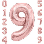 Balon din Folie Metalizata Flippy, Figurina Cifra, Tema Aniversare 100 cm, Ambalaj Individual, Pai inclus, Umflare cu
