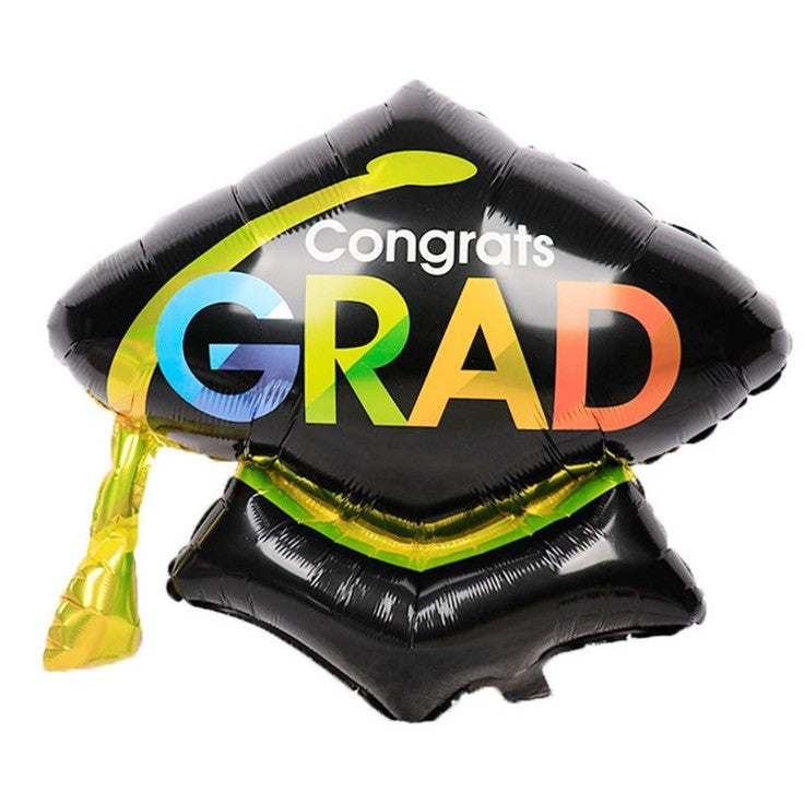 Balon din Folie Metalizata, Flippy, Figurina, Model Toca Congrats Grad, Tematica Absolvire, 66x66 cm, Ambalaj
