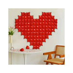 Balon Folie, Flippy, Model Inima, 120 x 135 cm, Rosu