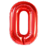 Balon din Folie Metalizata Flippy, Figurina Cifra, Tema Aniversare 40 cm, Ambalaj Individual, Pai inclus, Umflare cu