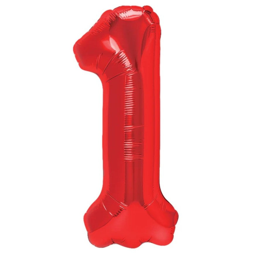 Balon din Folie Metalizata Flippy, Figurina Cifra, Tema Aniversare 40 cm, Ambalaj Individual, Pai inclus, Umflare cu
