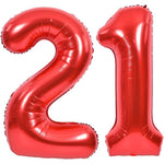 Balon din Folie Metalizata Flippy, Figurina Cifra, Tema Aniversare 40 cm, Ambalaj Individual, Pai inclus, Umflare cu