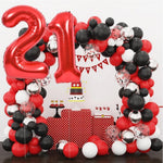 Balon din Folie Metalizata Flippy, Figurina Cifra, Tema Aniversare 40 cm, Ambalaj Individual, Pai inclus, Umflare cu