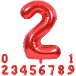 Balon din Folie Metalizata Flippy, Figurina Cifra, Tema Aniversare 40 cm, Ambalaj Individual, Pai inclus, Umflare cu