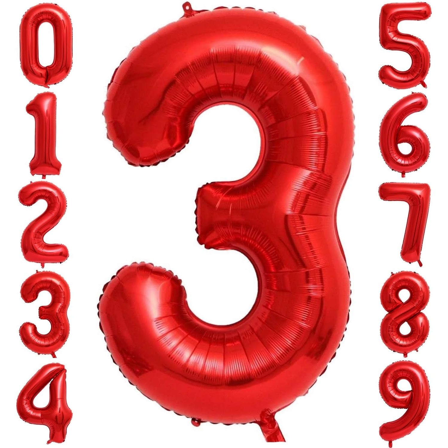 Balon din Folie Metalizata Flippy, Figurina Cifra, Tema Aniversare 40 cm, Ambalaj Individual, Pai inclus, Umflare cu