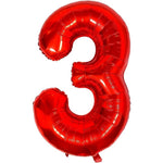Balon din Folie Metalizata Flippy, Figurina Cifra, Tema Aniversare 40 cm, Ambalaj Individual, Pai inclus, Umflare cu