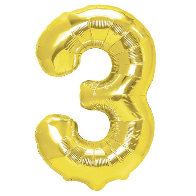 Balon din Folie Metalizata Flippy, Figurina Cifra, Tema Aniversare 40 cm, Ambalaj Individual, Pai inclus, Umflare cu