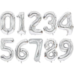 Balon din Folie Metalizata, Flippy, Figurina Cifra, Tema Aniversare 80 cm, Ambalaj Individual, Pai inclus, Umflare cu