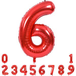 Balon din Folie Metalizata Flippy, Figurina Cifra, Tema Aniversare 40 cm, Ambalaj Individual, Pai inclus, Umflare cu