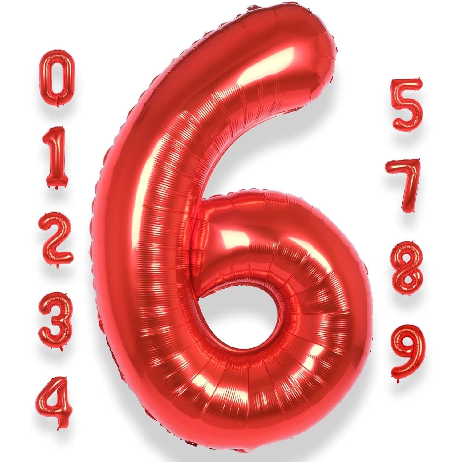 Balon din Folie Metalizata Flippy, Figurina Cifra, Tema Aniversare 40 cm, Ambalaj Individual, Pai inclus, Umflare cu