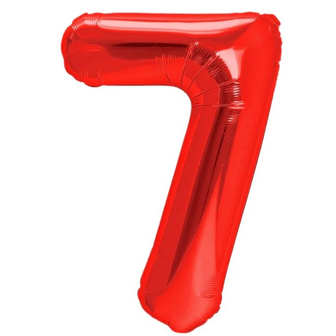 Balon din Folie Metalizata, Flippy, Figurina Cifra, Model 7, Tema Aniversare 40 cm, Ambalaj Individual, Pai Inclus,