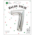 Balon din Folie Metalizata, Flippy, Figurina Cifra, Tema Aniversare 80 cm, Ambalaj Individual, Pai inclus, Umflare cu