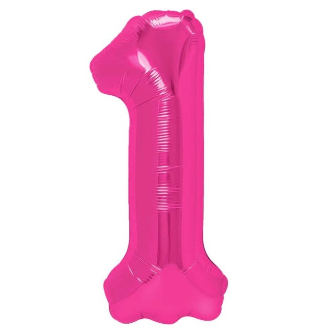 Balon din Folie Metalizata Flippy, Figurina Cifra, Tema Aniversare 40 cm, Ambalaj Individual, Pai inclus, Umflare cu