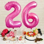 Balon din Folie Metalizata Flippy, Figurina Cifra, Tema Aniversare 40 cm, Ambalaj Individual, Pai inclus, Umflare cu