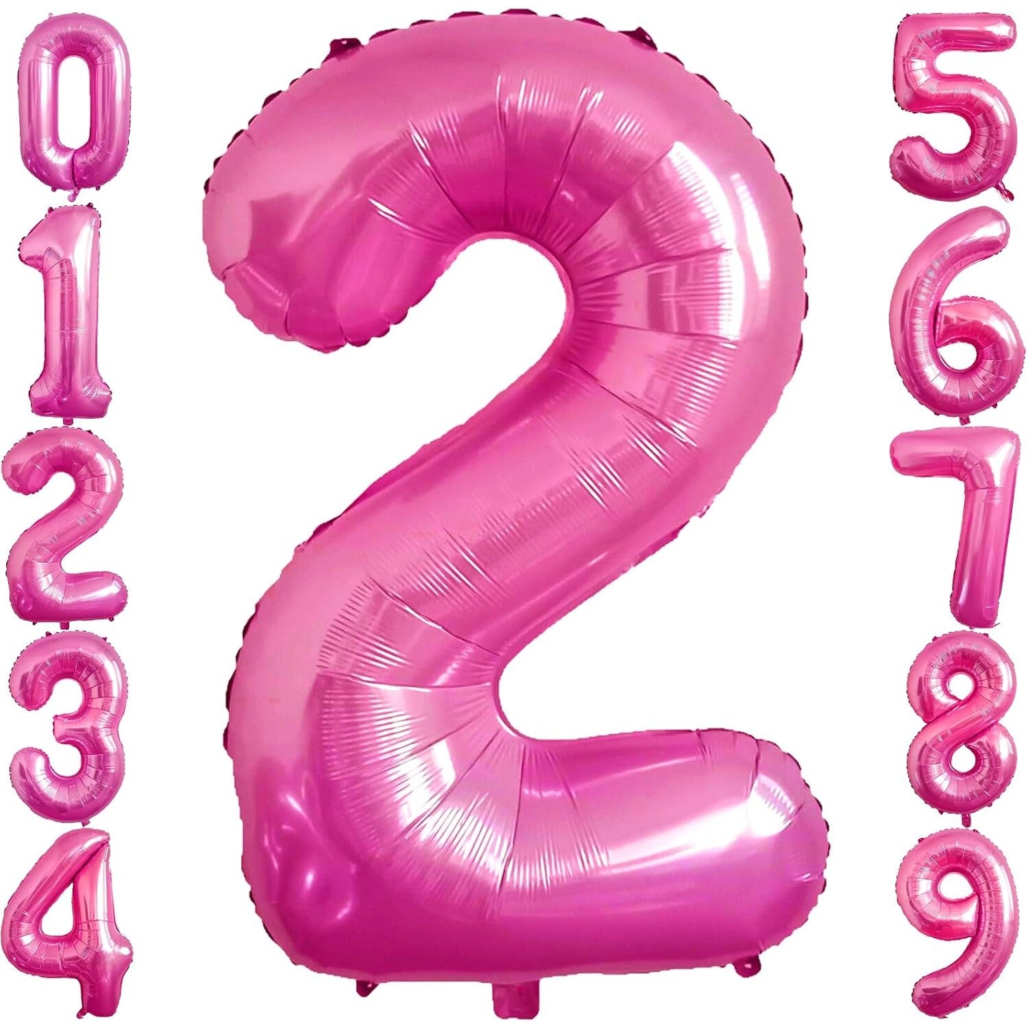 Balon din Folie Metalizata Flippy, Figurina Cifra, Tema Aniversare 40 cm, Ambalaj Individual, Pai inclus, Umflare cu