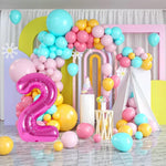 Balon din Folie Metalizata Flippy, Figurina Cifra, Tema Aniversare 40 cm, Ambalaj Individual, Pai inclus, Umflare cu