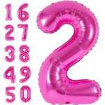 Balon din Folie Metalizata Flippy, Figurina Cifra, Tema Aniversare 40 cm, Ambalaj Individual, Pai inclus, Umflare cu