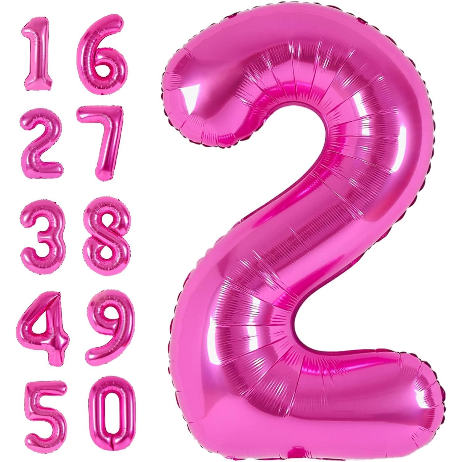 Balon din Folie Metalizata Flippy, Figurina Cifra, Tema Aniversare 40 cm, Ambalaj Individual, Pai inclus, Umflare cu