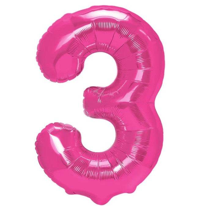 Balon din Folie Metalizata Flippy, Figurina Cifra, Tema Aniversare 40 cm, Ambalaj Individual, Pai inclus, Umflare cu