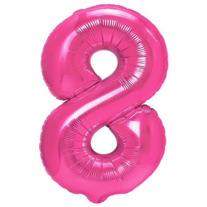 Balon din Folie Metalizata Flippy, Figurina Cifra, Tema Aniversare 40 cm, Ambalaj Individual, Pai inclus, Umflare cu