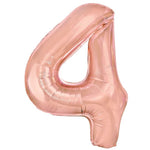 Balon din Folie Metalizata Flippy, Figurina Cifra, Tema Aniversare 40 cm, Ambalaj Individual, Pai inclus, Umflare cu